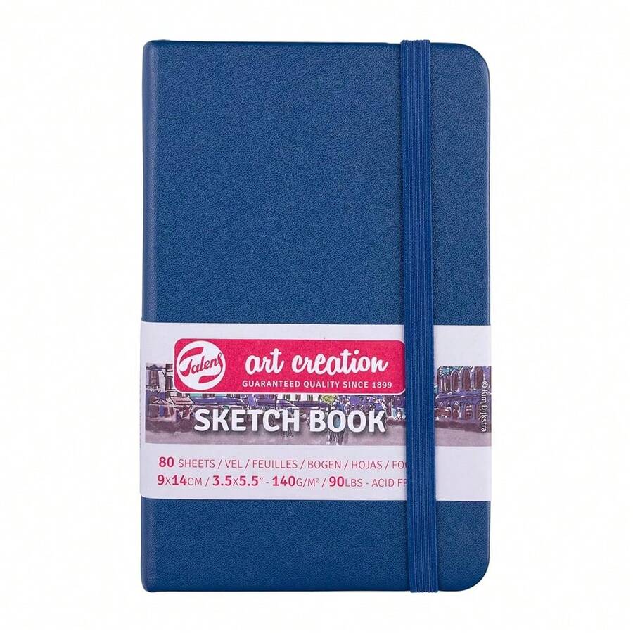 Talens Japan T9314-231M 452132 Art Creation Sketchbook, Drawing Notebook, 3.5 X 5.5 Inches (9 X 14 Cm), Navy Blue,9*14cm,Blue(Navyblue) - 藍色(藏青色) - 查看 1