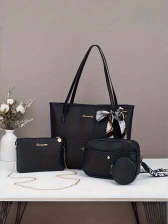 Fashionable & Elegant One Shoulder Women's Tote Bag, Versatile Handbag & Shoulder Bag, Niche Stylish Crossbody Bag For Women