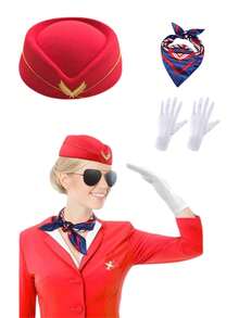 涤纶飞机主题派对服装配饰套装,适合化装舞会、派对、日常穿着、万圣节、圣诞节、角色扮演、节日派对等场合。 - 彩色 - 查看 3