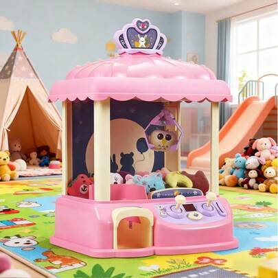 Máquina de muñecas familiar, juguete interactivo padre - hijo, máquina de agarrar cosas con música, máquina de caramelos de muñecas de monedas