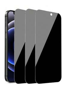 3片装隐私保护全屏钢化玻璃屏幕保护膜，兼容苹果17/17 Pro/17 Pro Max/17 Air/15/15 Plus/15 Pro/15 Pro Max/16 Pro Max/16/16 E/16 Plus，保护屏幕隐私。 - 黑色 - 查看 39