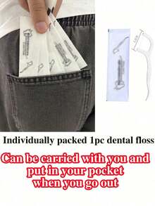 500-50pcs Dental Floss, Fine Floss, Toothpicks, Floss Box, Portable Floss Stick, Toothpicks, Fine Floss, Floss Box, Portable Floss Stick, Convenient, Easy Daily Oral Cleaning, Deep Cleaning, Essential For Daily Life, Home Decor For Living Room, Bedroom, Bathroom, Travel Supplies, Wedding, Party, Birthday, Gift For Men, Mom, Dad, Friends, New Year, Accessories, Fun Gift - Multicolor - View 12