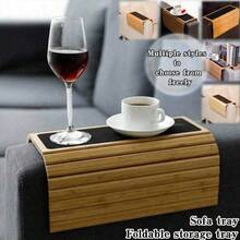 1 pieza/2 piezas Bandeja para reposabrazos de silla, Bandeja para reposabrazos de sofá, Bandeja para reposabrazos de sillón reclinable, Bandeja de sobremesa, Bandeja de reposabrazos de sofá de madera, Bandeja de reposabrazos de escritorio/silla, Caja de almacenamiento y exhibición de sobremesa, Bandeja y cuenco decorativos, Bandeja de decoración del hogar