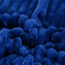 1pc Solid Color Coral Fleece Blanket, Deep Blue, Luxurious & Comfortable, Suitable For Bedroom, Dorm, Office Nap. This Is A Home And Office Decor Product. - Royal Blue - View 6