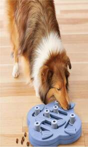 Outward Hound By Nina Ottosson Dog Brick Treat Puzzle Enrichment Toy, Level 2 Intermediate Game, Blue - ColorB - 查看 8