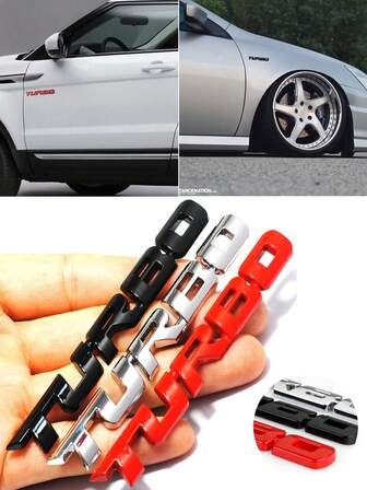 Sporty Turbo Metal Car Decal Alloy Vehicle Emblem, Universal Turbocharged Car Sticker For Auto Exterior Modification, A01 Model Racing Style Body Decal, Durable Self-Adhesive Car Badge For Rear Bumper & Side Body, Stylish Automotive Exterior Accessory, Perfect Gift For Women Moms Besties Friends & Colleagues On Birthdays Christmas Valentine's Day Mother's Day Graduation Thanksgiving Halloween & All Occasions