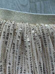 Váy tuyn lấp lánh sequin cho bé gái, Quần áo trẻ em thời trang, Váy khiêu vũ - Rượu sâm banh - Xem 6
