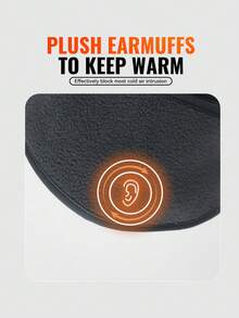 WRELS 1-Piece Winter Solid Color Ear Warmer Headband, Men's & Women's Winter Forehead & Ear Cover, Warm, Windproof, Cold-Resistant Headband With Fabric Logo, Ideal For Cycling, Running, Skiing & Other Outdoor Sports - Warm Earmuffs - View 5