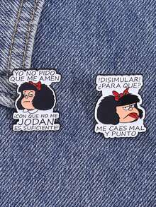 2pcs Cartoon Anime Character Enamel Needle Creative Cute Brooch Clothes Backpack Accessories Jewelry Gifts For Fans And Friends - Multicolor - View 11