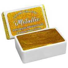CSY Art Gallery Metallic-Pearlescent Watercolor Paint Full Pans-Highly Pigmented For Painters, Professionals, Beginners, Hobbyists, Students Choose Your Color (Kaiden's Sunshine),Kaiden'sSunshine(FullPan) - 凱登的陽光(全盤) - 查看 2