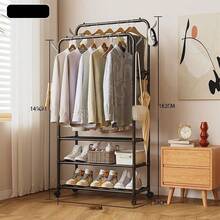 Multi-Layer Hanging Clothes Rack With Drying And Storage Functions For Clothes, Hats, Shoes And Pants – Space-Saving Freestanding Organizer For Bedroom And Dorm, Easy Assembly, Durable Construction, Versatile For Wardrobe, Laundry Room, Seasonal Gear, And Daily Organization, Ideal For Small Apartments And Shared Living, Keeps Garments Dry, Accessible, And Clutter-Free With Modern Design Compatible With Various Interior Styles - Multicolor - View 13