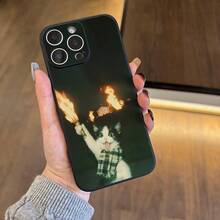 1pc Happy Flame Cat Matte Soft Phone Case Suitable For IPhone 16, 15, 14, 13, 12, 11 Pro Max, 14 Plus, 15 Plus, XS, XR, X, 8, 7, SE 2020 - 1 CÁI - Xem 3