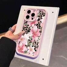 1pc Fashionable Pink Bamboo, Pink Butterfly, Lily Flower Print, Sexy Leopard Pattern Phone Case Compatible With IPhone 17 Pro Max/15 PROMAX, 12/13 Pro/14 Plus/11 PRO/13 Mini, Shockproof Protective Cover Compatible With Iphone 13/12, 11 ProMax/12 Pro/X/XR/XS MAX, XR/15, Soft Full-Body 15 Pro/15 Plus/16 ProMax/16/Pro/16 Plus/16/XS, Funny Minimalist Fashionable Personalized Gift For Men And Women, Valentine's Day Gift Waterproof Anti-Fall Scratch Resistant - 粉色 - 查看 4