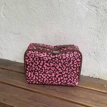 New Leopard Print Cosmetic Bag/Lipstick Case, Large Capacity Makeup Organizer, Versatile Design Summer Travel, Vacation Home Bathroom Decor Holiday Makeup Organizer Bathroom Accessories Back To School