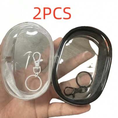 2 PCS Transparent PVC Portable Hooked Cable Organizer Bag, Casual Style Charger & Accessories Storage Pack, Suitable For Travel Use