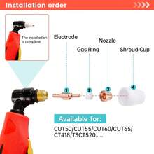 32个等离子切割机喷嘴 40A PT31电极喷嘴分流器铜喷嘴 适用于PT 31铜陶瓷旋流