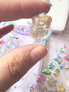 3D立体浮雕箔贴纸，厚实卡通动物水晶手机壳装饰贴纸 - 彩色 - 查看 7