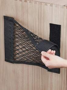 免钻孔自粘式壁挂收纳袋，网状袋，垃圾袋支架，适用于厨房橱柜门、汽车后备箱、水槽下方，可用于厨房收纳、家居装饰、浴室配件、衣柜整理、家用物品收纳。 - 彩色 - 查看 4