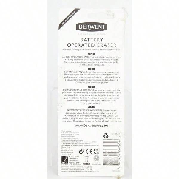 Battery Operated Eraser Pen, Includes 8 Replacement Erasers, Suitable For Graphite, Coloured And Pastel Pencils, P...