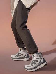 CAMEL CROWN 男士户外高帮运动鞋，新款秋冬款式，防滑，保暖，休闲徒步鞋。 - 質子灰石板灰 - 查看 4