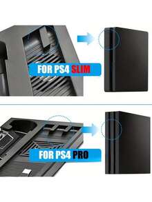 适用于 PlayStation 4 Slim/Pro 的垂直散热支架散热器、带双摇杆的 USB 供电充电底座以及 PlayStation 4 Slim Pro 的 3 端口扩展坞。 - 彩色 - 查看 4