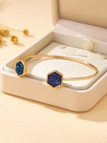 1 st Dammode Öppen Armband, Justerbart Elegant Hartsinfällt Minimalistiskt Smycke