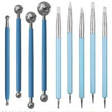 4 Items: Ceramic Tools, Stainless Steel Balls, Soft Clay For Shaping Assistance, Carving And Embossing Rods, Multi-Functional Handicraft Making Tools