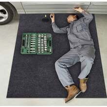Garage Floor, Car Essential Car Stuff, 71" X 36" Car Repair Mat Giant Oil Drip Mat For Garage Driveway Reusable Rubber Floor Oil Spill Leak Absorbent Pads For Motorcycle Car Oil Leak Stain Resistant, Universal Fit Garage Floor Mat, Oil-Resistant Textile Car Maintenance Mat, Waterproof Garage Protection Floor Tool Mat, Auto Repair Crawling Mat, Vehicle Accessory, Car Accessories
