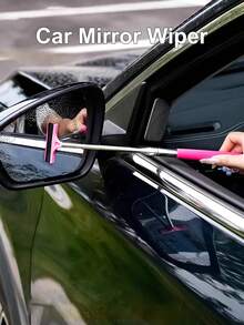 Extendable Car Rearview Mirror Wiper, Length 21cm (8.2 Inches) To 98cm (38.6 Inches) (Max), Car Rearview Mirror Wiper, Extendable Car Window Wiper, Cleaning Tool With Telescopic Handle, Portable Cleaning Tool, Car Side Mirror Wiper, Extendable Wing Mirror Wiper Cleaner, Portable Car Interior And Exterior Cleaning Accessory For Rainy And Foggy Weather, Portable Car Glass Cleaning Snow Brush - Multicolor - View 7