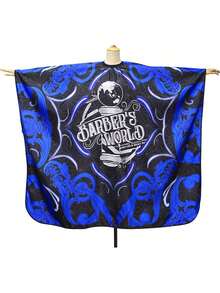 1件理发披肩“Hello Girl”闪光睫毛沙龙围裙美发袍美发师布料 - 彩色 - 查看 15