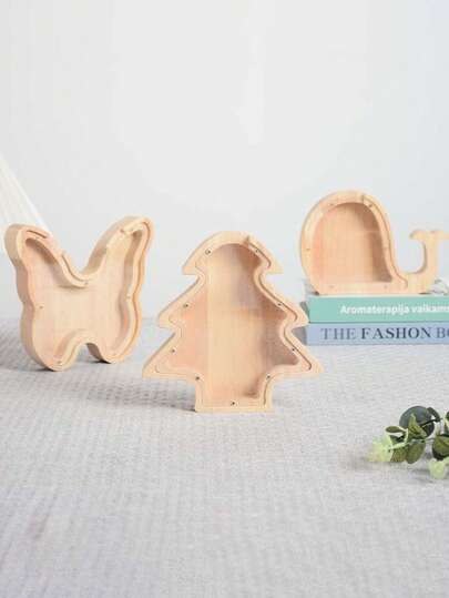 大号26字母木质存钱罐 - 耐用硬币储蓄盒，可个性化定制A-Z字母，透明硬币收纳盒，装饰品，生日礼物，儿童储蓄礼物，字母储蓄礼物，男孩女孩名字硬币盒，圣诞节礼物，感恩节礼物，新年礼物，儿童生日礼物，独特礼物/男孩女孩生日礼物/毕业礼物/返校礼物