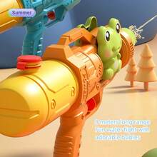 New Pull-Out Air Pressure Water Gun Features A Large 500ml Capacity, Dual Nozzles, And A Dinosaur/Duck Design. It's Perfect For Adult Beach Games, Parties, Beach Activities, Water Parks, And Water Festivals. - Multicolor - View 4