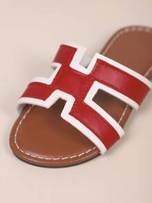 Children's Fashion Slippers, New Summer Hollow-Out Design, Stylish, Comfortable, Lightweight Children Slippers - Red - View 6