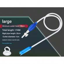 Ten podmieniacz wody akwariowej wyposażony jest w automatyczny system zasysania nieczystości z wężem syfonowym. Zaprojektowano go do pracy bez zbiornika, zapobiegając przepełnieniu i wyciekom. Funkcja automatycznego syfonu nie wymaga zasilania. To również wygodne narzędzie do wymiany wody, czyszczenia, płukania piasku, usuwania nieczystości i zasysania nieczystości. - Wielokolorowe - Zobacz 8