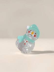 1个女士可爱圣诞卡通发夹。可爱的圣诞雪人发夹，带有爪印设计的甜美发夹。卡通半扎发造型发夹，饰有爪形装饰。适用于各种发型工具的头饰配件。冬季爪形发夹 - 彩色 - 查看 5