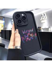 16 Pro 16e 15 Plus 14 13 12 11 XS XR Mom Pattern Pocket-Friendly Shockproof Silicone Protective Cellphone Softcase Girls And Women17 17pro 17prmax17 17pro 17prmax - Black - View 1