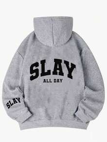 Women's Fashionable Autumn/Winter Pullover Sweatshirt, Soft And Comfortable Thermal Lining Casual Top. Women's Leisure Thermal Lined Sweetheart With Collegiate Style Graphic Print, Radiating Youthful Vitality.