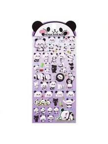 3D süße Panda Stereoskopische Tier Aufkleber, Bildungsbelohnungsaufkleber für Kinder, zum Selbermachen