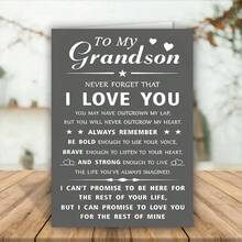 1 Pc Inspirational Grandson Greeting Card With Heartfelt Keepsake Design For Family Friends Loved Ones Unique Birthday Graduation Holiday Special Occasion Family Friends Couples Colleagues Perfect For Birthday Christmas Thanksgiving Wedding Parties Any Occasions Use As Christmas Card Birthday Card Invitation Card Thank You Card Gift Card With Matching Envelope - Multicolor - View 4