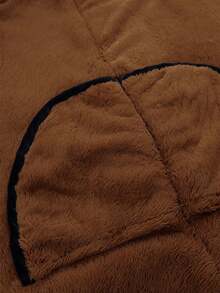 1pc Women Flannel Pajamas, Cartoon Design, Cold-Resistant Homewear