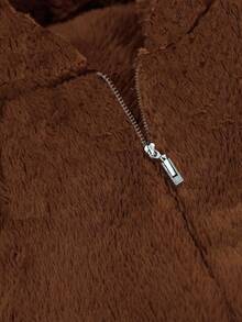 1pc Women Flannel Pajamas, Cartoon Design, Cold-Resistant Homewear