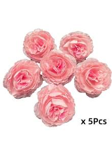 MEHELANY 38朵仿真粉色牡丹花头，丝质仿真花，适合婚礼派对装饰、家居、客厅、桌面摆设、花艺布置、波西米亚风婚礼中心装饰、母亲节礼物 - 粉色 - 查看 7