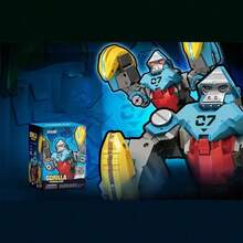 Robot Mono Acrobático 360° con Efectos de Luz + Música 12cm | Juguete Interactivo para Niños Activos. - Azul - Ver 4