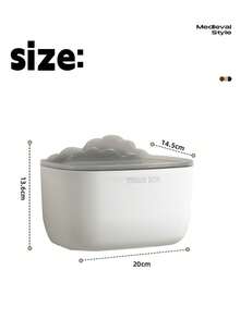 1pc Fashionable Multi-Function Tissue Box Bathroom Storage Rack, Toilet Paper Holder, Wall-Mounted Large Capacity Tissue Dispenser - White - View 5