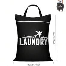 1 Peça Bolsa de Lavanderia de Viagem Lavável, Adequada para Fraldas, Roupas Sujas, Roupas de Banho, Academia, Dormitório, Separação Seco e Úmido, Organização de Roupas e Equipamentos Esportivos - Essencial para Casa e Viagem, Design em Poliéster Durável