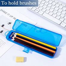 TYUI Toothbrush Travel Case 2 Pack Clear Dark Blue Toothbrush Case HolderTravel Size Plastic Toothbrush Holder Toothpaste Storage Container Portable For Traveling 7.87 X 1.85 X 1.18 - 清澈深藍 - 查看 6