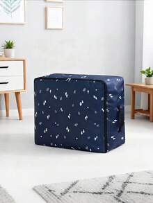 1Pc Large Capacity Storage Bag,Oxford Cloth Quilt Storage Bag, Quilt Travel Moving Storage Packing Bag, Clothes Luggage Storage Bag, For Seasonal Storage And Organization - Blue - View 5