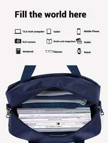 Esta bolsa de viaje de gran capacidad y diseño clásico presenta un elegante diseño de unicolor, simple, versátil y ligero. Su correa para el hombro ajustable y multifuncional la hace ideal para escapadas de fin de semana, viajes de negocios y visitas al gimnasio. Además, se puede utilizar para guardar útiles escolares.