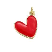 1pc Copper Creative New Fashion Personalized Heart Pendant, Valentine's Day Gift, DIY Bracelet Necklace Earring Backpack Versatile Accessory - Multicolor - View 3