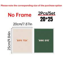 2PCS Fashion Quotes Poster With Exquisite Murals. Home Furnishing Decoration. Wall Decoration, Room Posters, Home Decoration, Room Aesthetic Decoration, Interior Decoration Products. Optional Framework - 2pcs - View 17